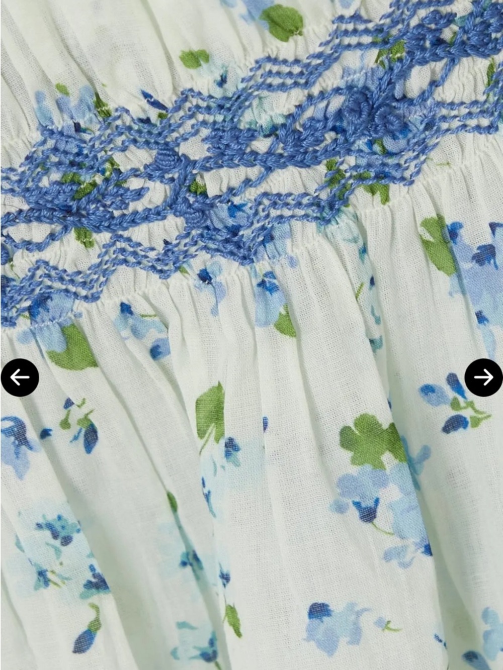 Doen Blue Floral Puff-Sleeve Maxi Dress - Picture 5 of 9